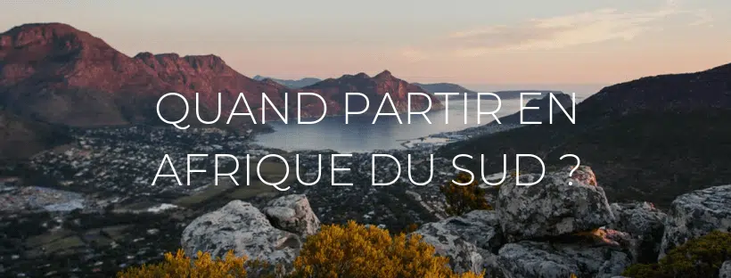 Quand partir en Afrique du Sud ?