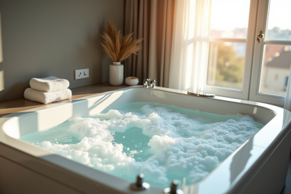 Suite d'hôtel moderne à Lyon avec jacuzzi privé