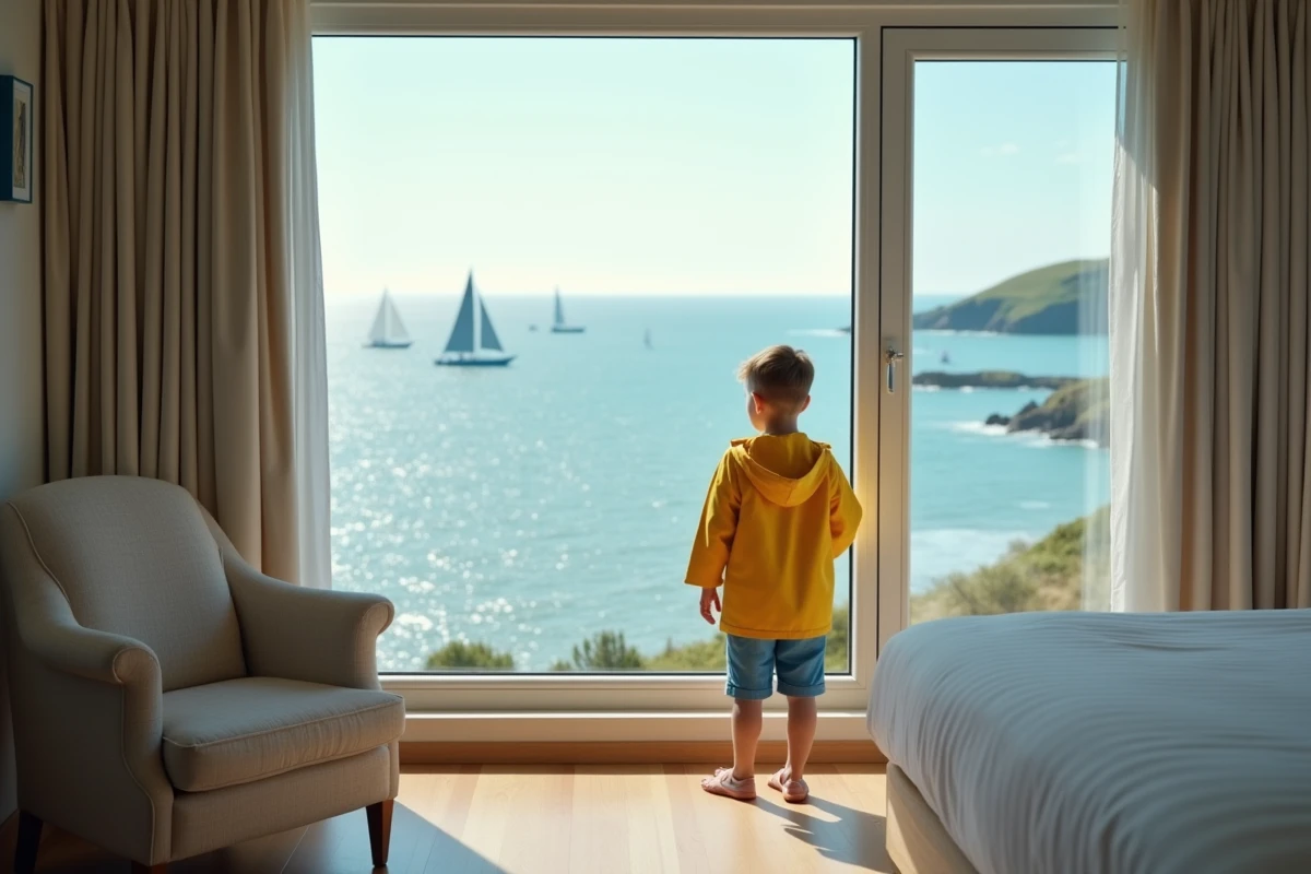 Jeune garçon regardant l